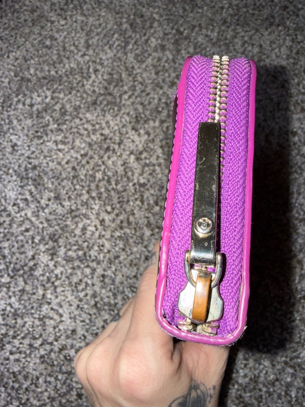 Kate spade Rainer lane pink metallic holographic long zip wallet - Picture 6 of 12